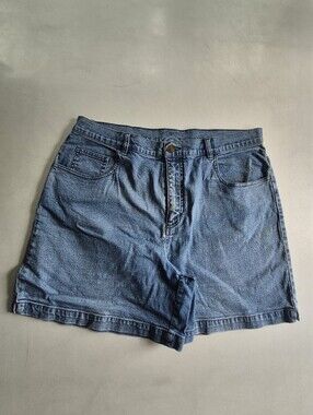 High-Rise Blue Denim Women's Shorts
